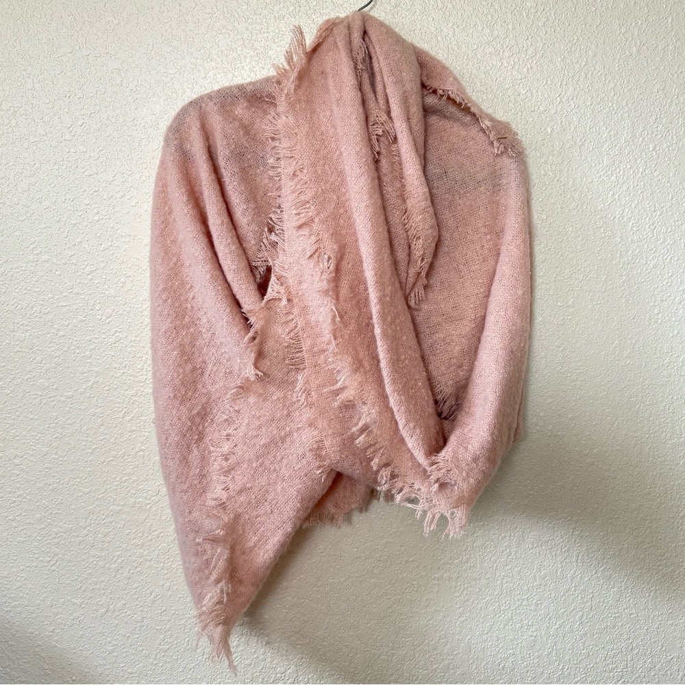 By Anthropologie Blush Pink Softest Rose Wrap Scarf & Ruana